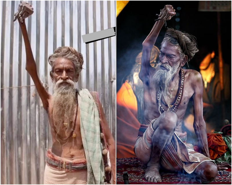 Ama Bharati man raised hand for 45 years