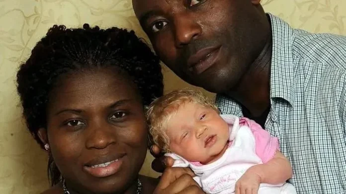 Online Erupts As Nigerian Couple Give Birth To A White Baby In London