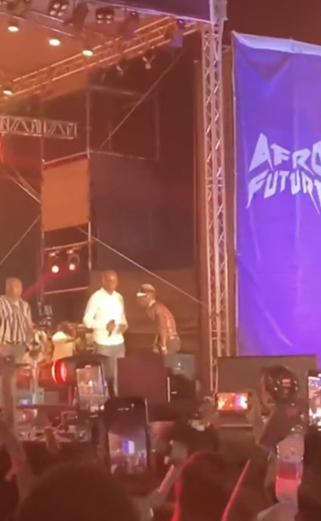 Shatta Wale on stage with Kennedy Agyapong
