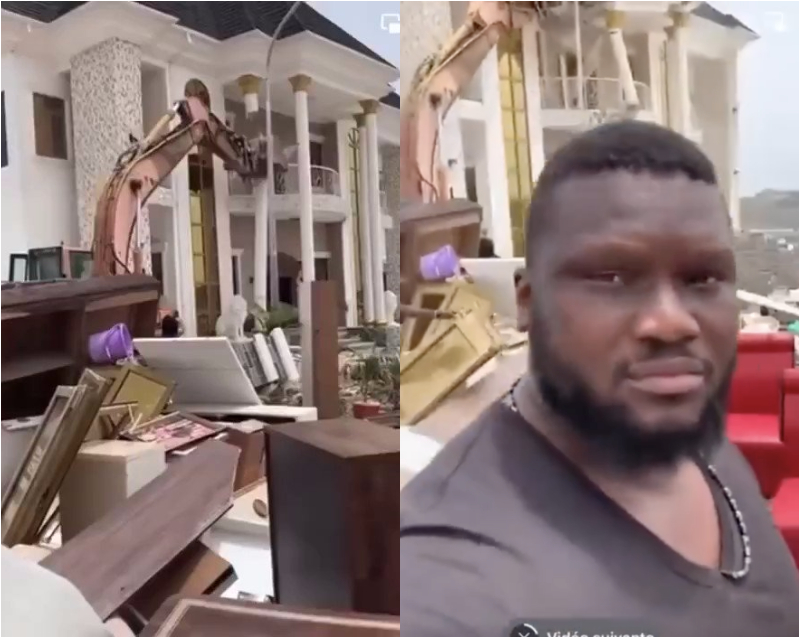 husband demolishes house on wife land