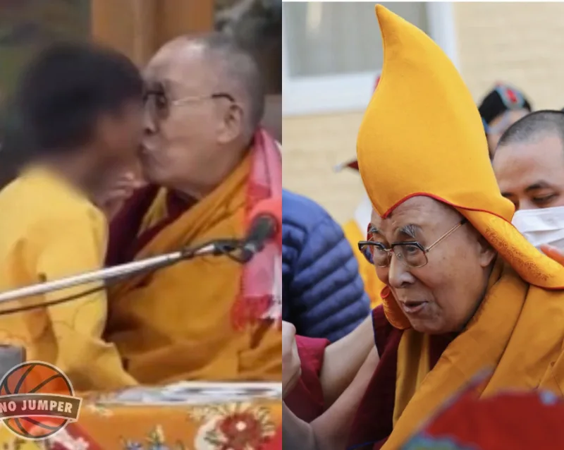 Dalai Lama kisses boy