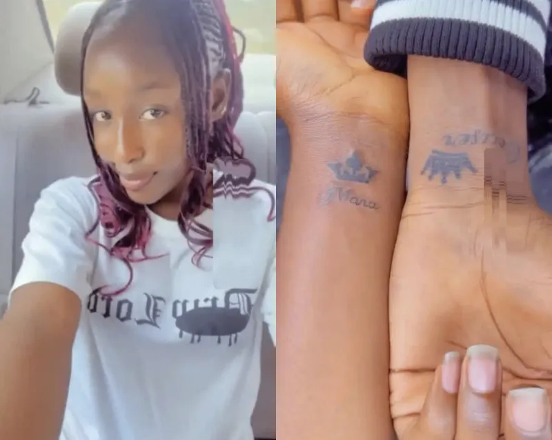 Ghanaian Young Couple Flaunts Matching Tattoos
