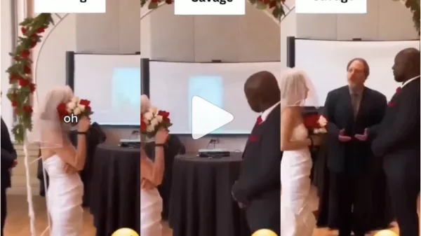 Man Plays Video Bride Sleeping