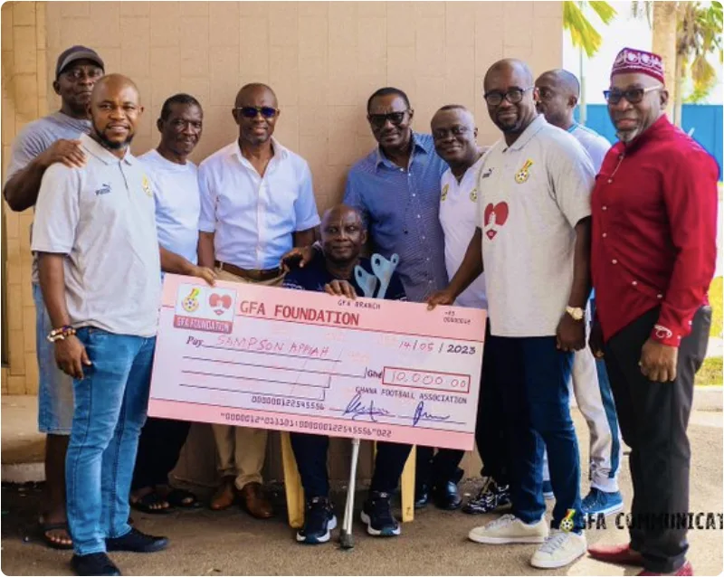 gfa donates money to Sampson Appiah