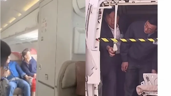 passenger opens plane door mid-flight