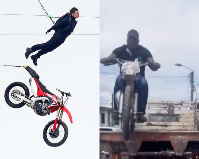nigerian man emulate Tom Cruise motorbike stunt