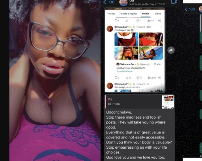 lady calls out father online criticism