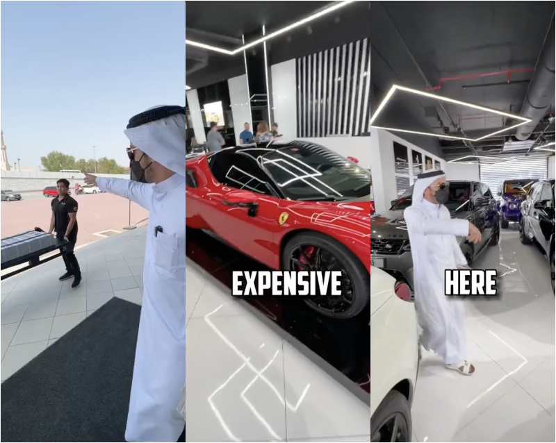 Arrest Man Flaunting Money Car showroom