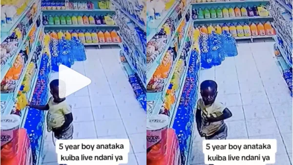 Boy Caught On CCTV Shoplifting