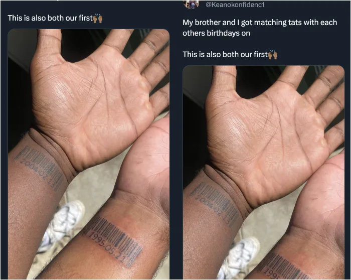 barcode Matching tattoo