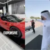 Man Flaunts Money Car Showroom UAE