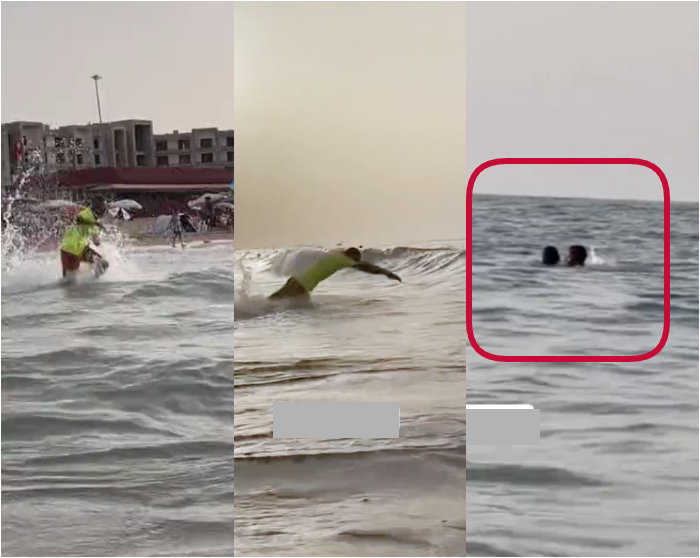 man Saves a Boy From Drowning At Labadi Beach
