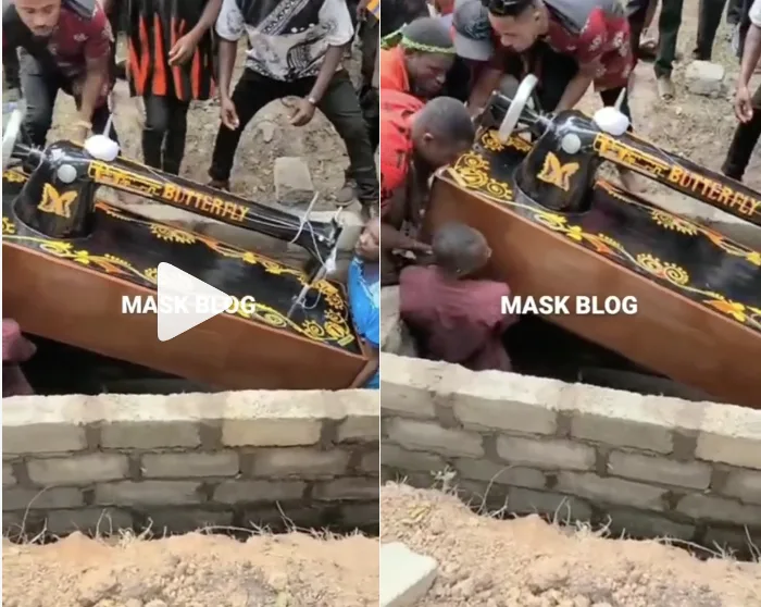 Seamstress Buried in Sowing Machine Coffin