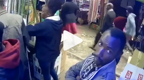 south african man steal electronic shop