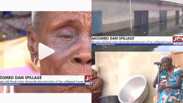 old woman akosombo dam spillage