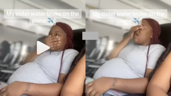 Pregnant Woman Water Breaks On Airplane