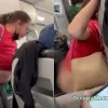 woman ease herself mid-flight