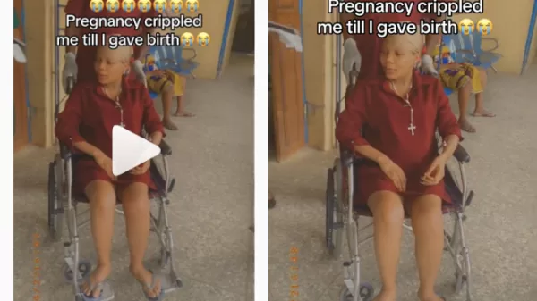 lady crippled after getting pregnant