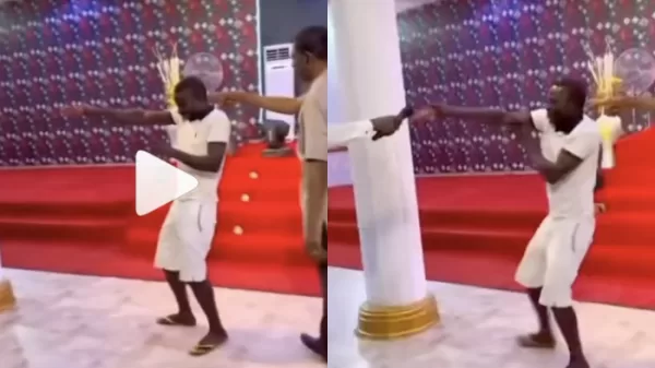 man attacks pastor juju church