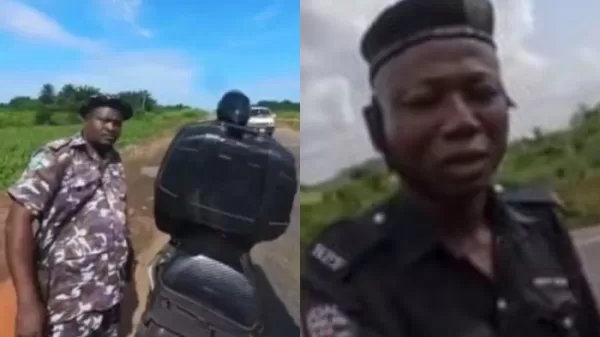 nigerian police dismissed demanding money dutch biker