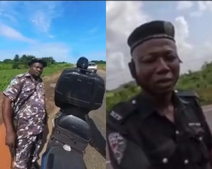 nigerian police dismissed demanding money dutch biker
