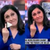bbc presenter middle finger