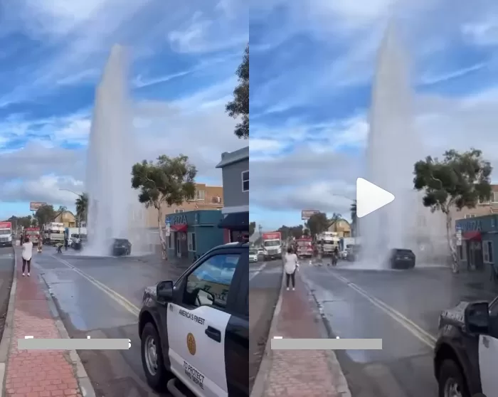 strange water falls from sky on parked car