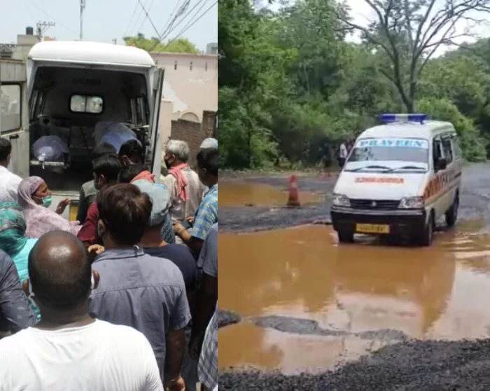 Man Resurrects Ambulance hit Pothole