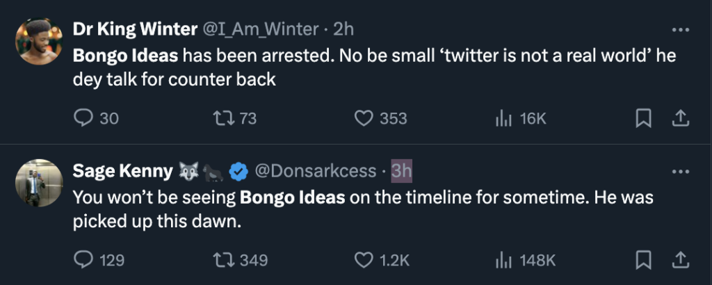 bongo ideas arrest