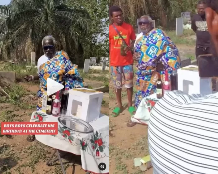 Oboy Siki celebrates Birthday at Cemetery