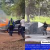 Ford Escape burns knust