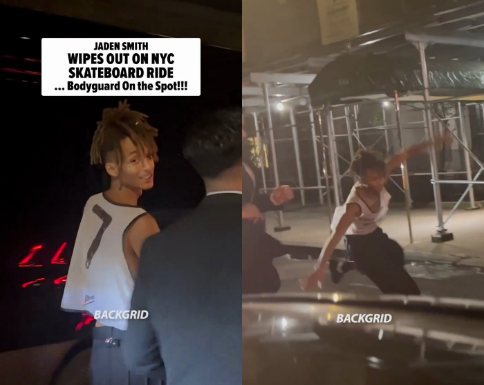 Jaden Smith falls Skateboarding