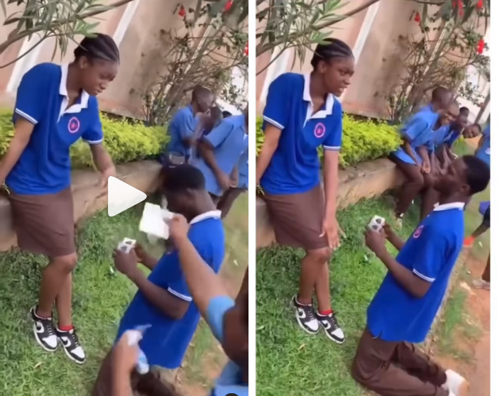 SHS Boy Proposed Marriage To Classmate