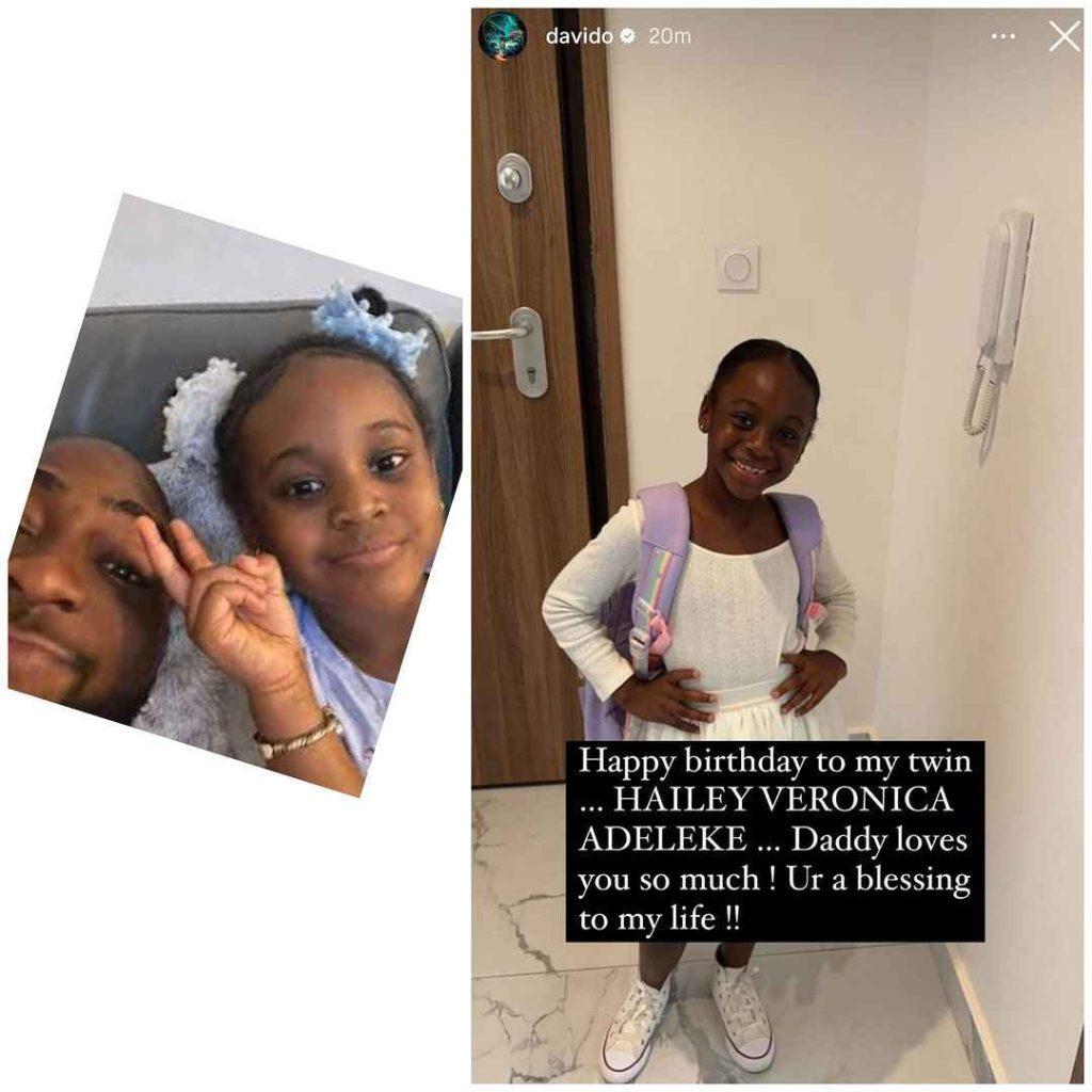 Davido Celebrates Daughter hailey birthday