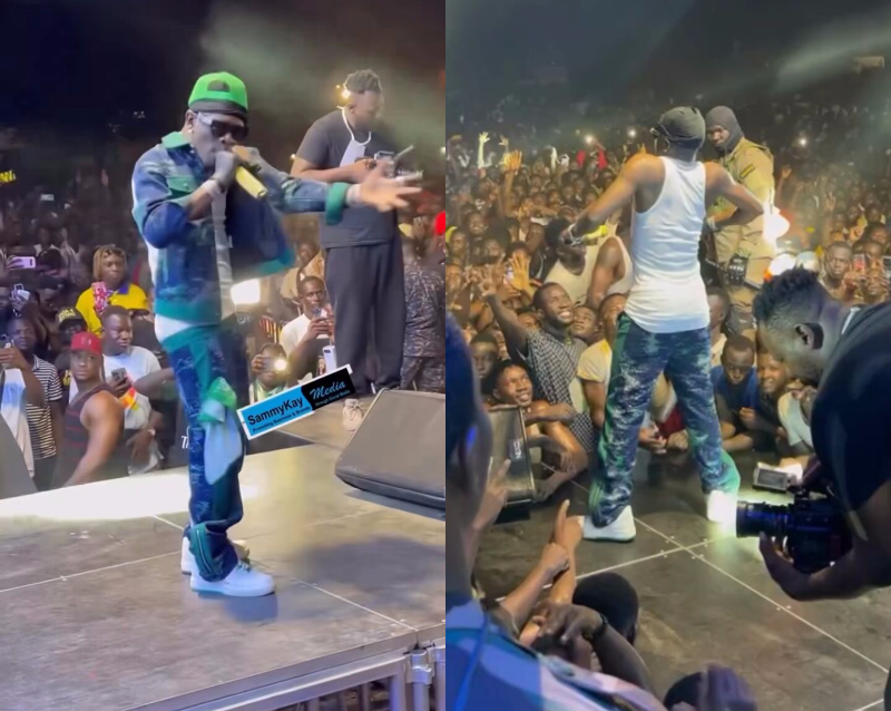 Shatta Wale At Bolgatanga: Scary Moment Fans Breached The Stage