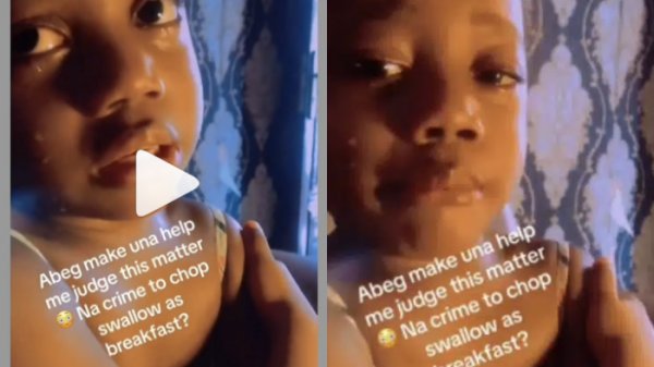 Little Girl Eats Eba