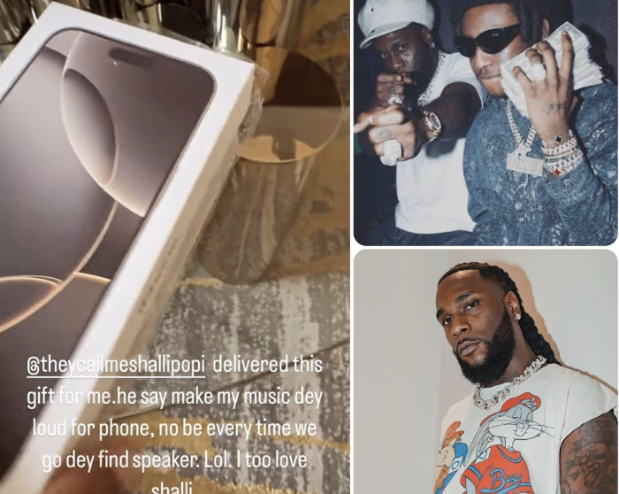 Shallipopi Gifts Burna Boy iPhone 16 Pro Max